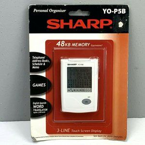 NOS Sharp Personal Organizer Memory Touch Screen Translator Address Book Games